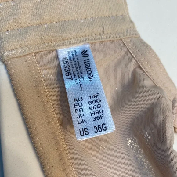 NWT Beige Wacoal Awareness Bra- 36G - Picture 5 of 7